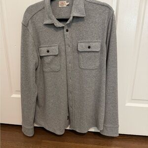 Faherty Heather Gray Button-Up Shirt
